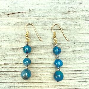 Lapis and gold earrings